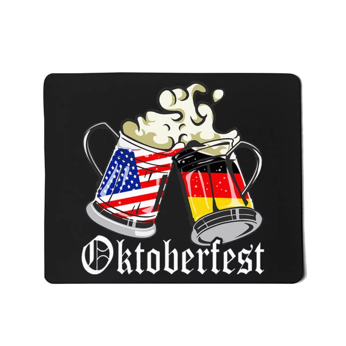 Oktoberfest Cheers Usa Germany Flags Mousepad