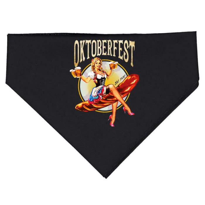 Oktoberfest Costume Vintage Bavarian German Beer Wurst USA-Made Doggie Bandana