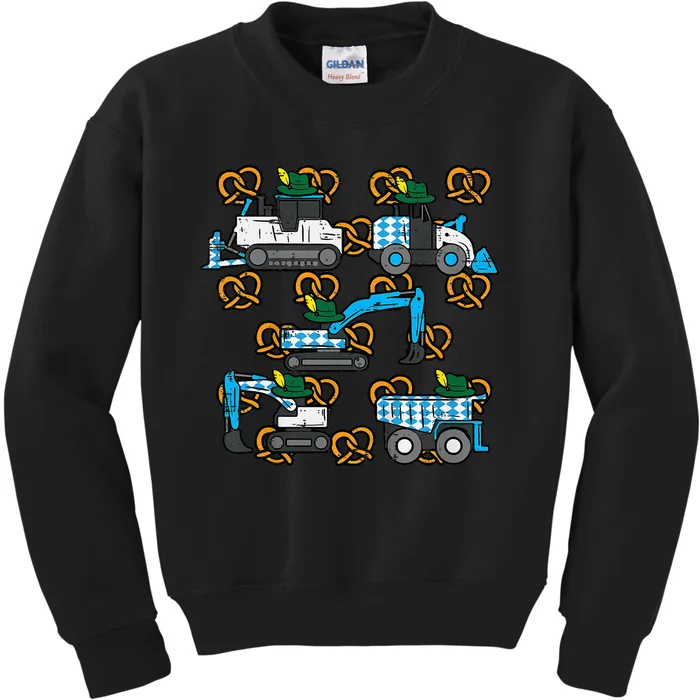 Oktoberfest Construction Vehicles German Kids Sweatshirt