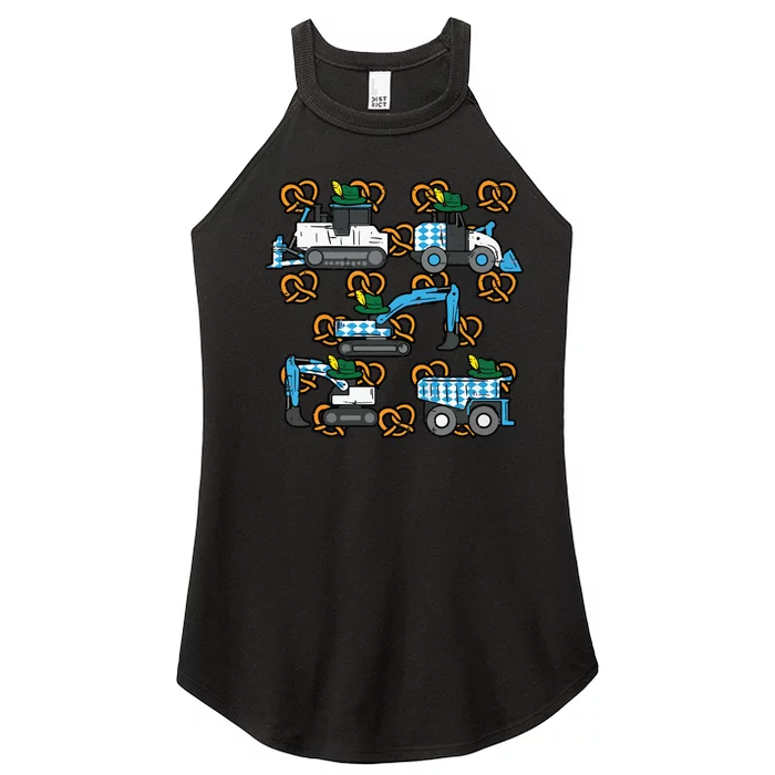 Oktoberfest Construction Vehicles German Women’s Perfect Tri Rocker Tank