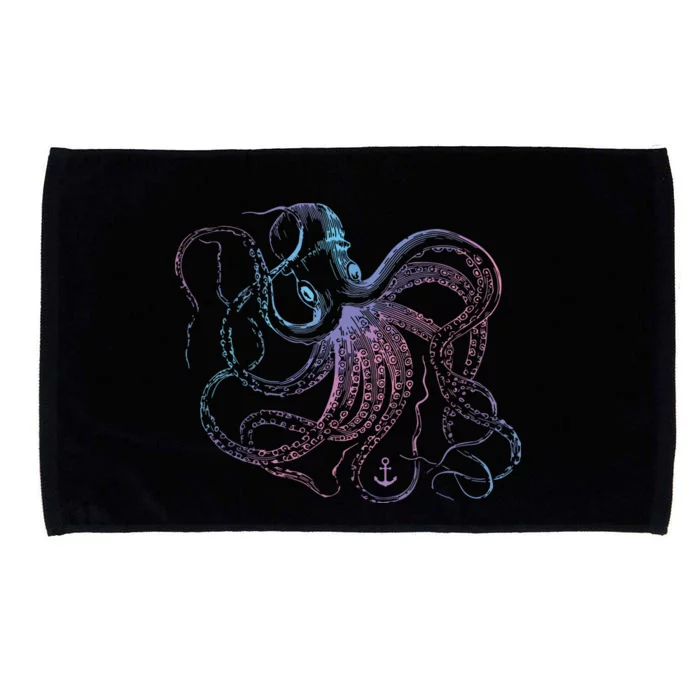 Octopus Cool Vintage Marine Biologist Ocean Sea Life 1 Microfiber Hand Towel