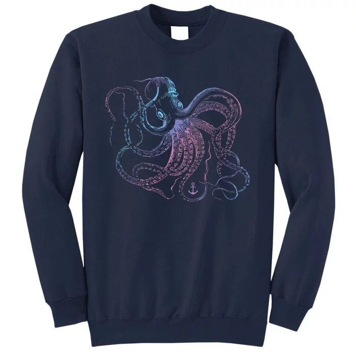 Octopus Cool Vintage Marine Biologist Ocean Sea Life 1 Tall Sweatshirt