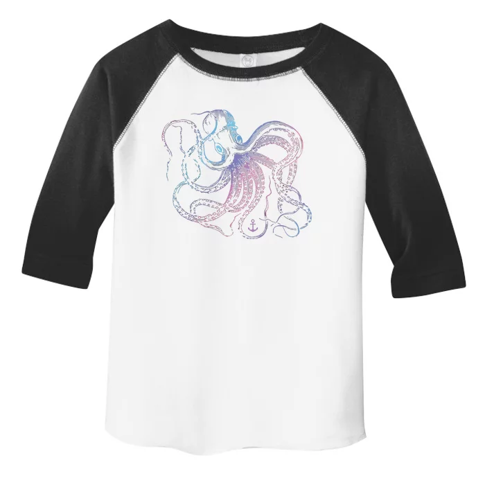 Octopus Cool Vintage Marine Biologist Ocean Sea Life 1 Toddler Fine Jersey T-Shirt