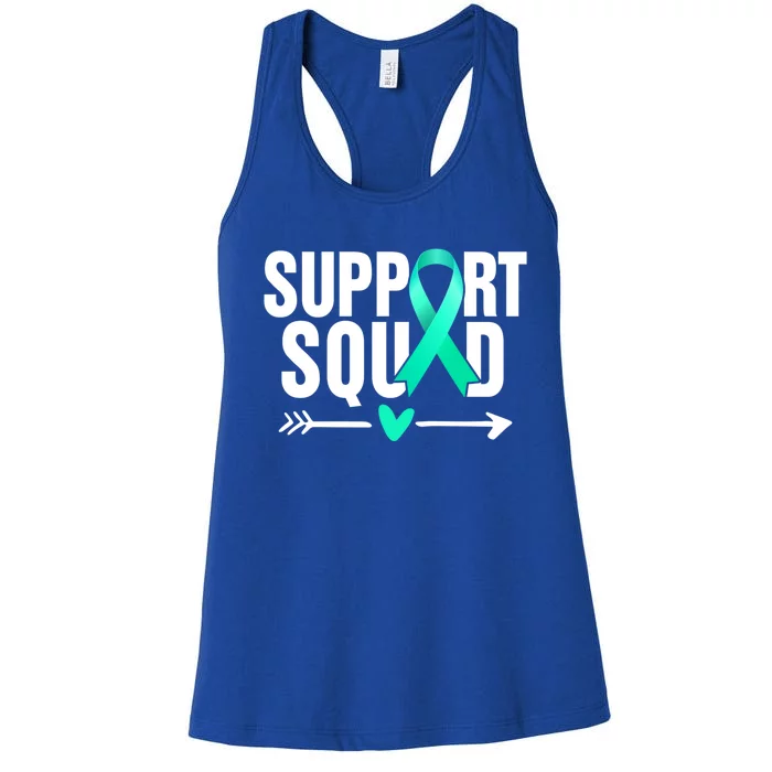 Ovarian Cancer Warrior Support Squad Meaningful Gift Women's Racerback Tank