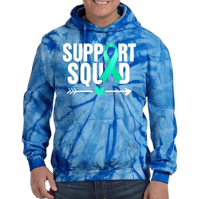 Ovarian Cancer Warrior Support Squad Meaningful Gift Tie Dye Hoodie