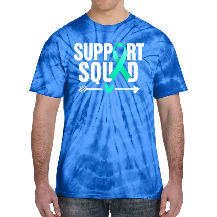 Ovarian Cancer Warrior Support Squad Meaningful Gift Tie-Dye T-Shirt