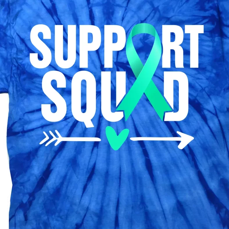 Ovarian Cancer Warrior Support Squad Meaningful Gift Tie-Dye T-Shirt