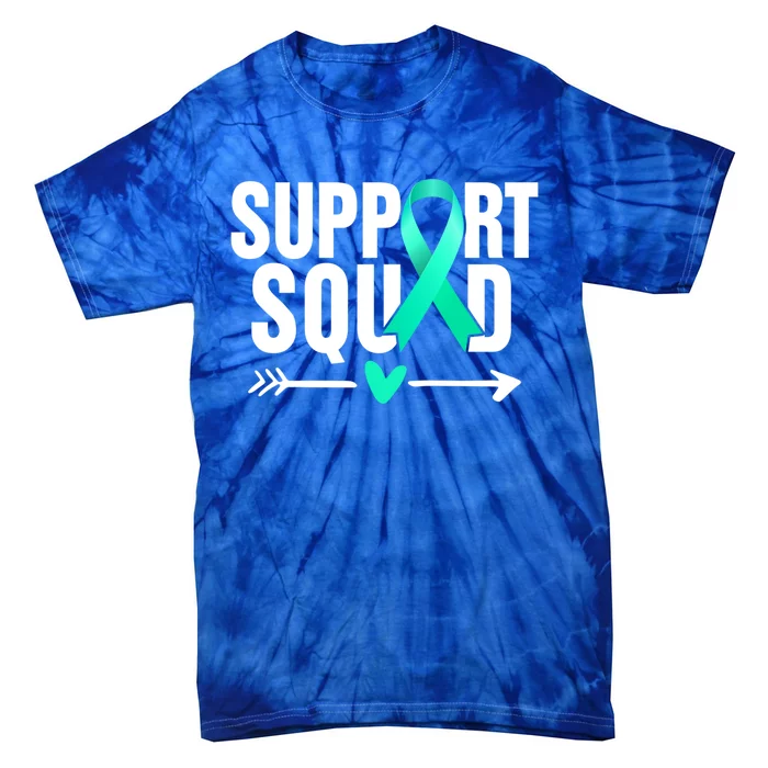 Ovarian Cancer Warrior Support Squad Meaningful Gift Tie-Dye T-Shirt