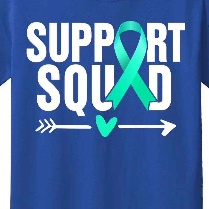 Ovarian Cancer Warrior Support Squad Meaningful Gift Kids T-Shirt