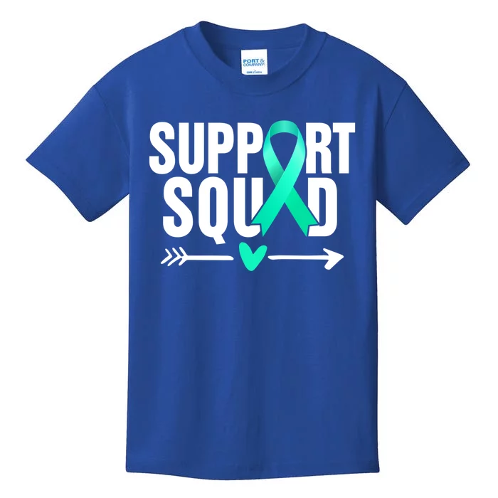 Ovarian Cancer Warrior Support Squad Meaningful Gift Kids T-Shirt