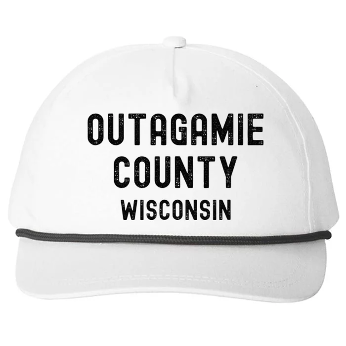 Outagamie County Wisconsin Snapback Five-Panel Rope Hat