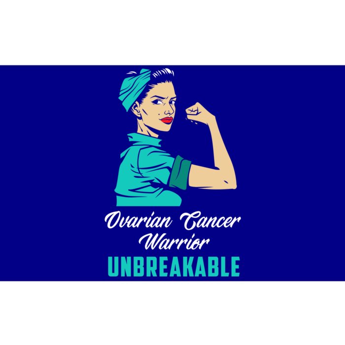 Ovarian Cancer Warrior Unbreakable Ovarian Cancer Awareness Funny Gift Bumper Sticker