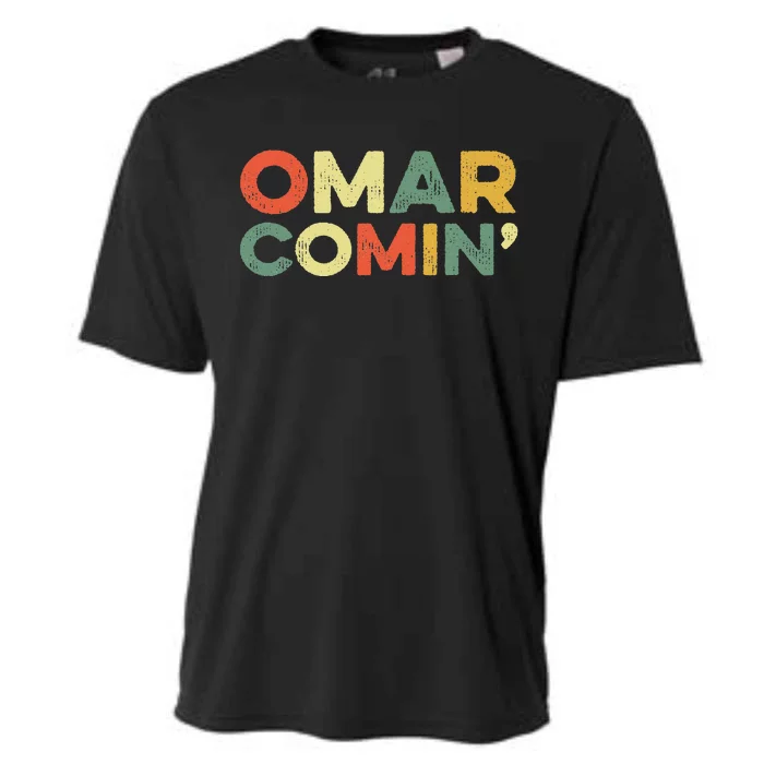 Omar Comin Wire Funny Meme Trending Popular Culture Slang Cooling Performance Crew T-Shirt