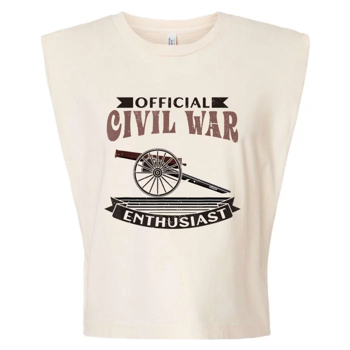 Official Civil War Enthusiast American Lover US Reenactor Garment-Dyed Women's Muscle Tee