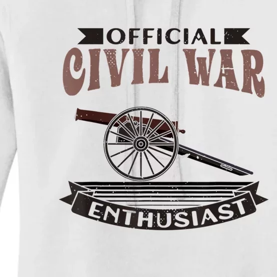 Official Civil War Enthusiast American Lover US Reenactor Women's Pullover Hoodie