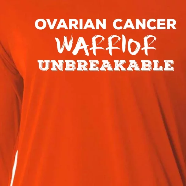 Ovarian Cancer Warrior Unbreakable Gift Cooling Performance Long Sleeve Crew