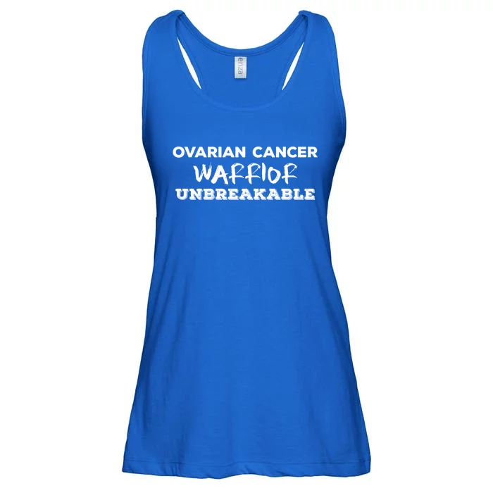 Ovarian Cancer Warrior Unbreakable Gift Ladies Essential Flowy Tank