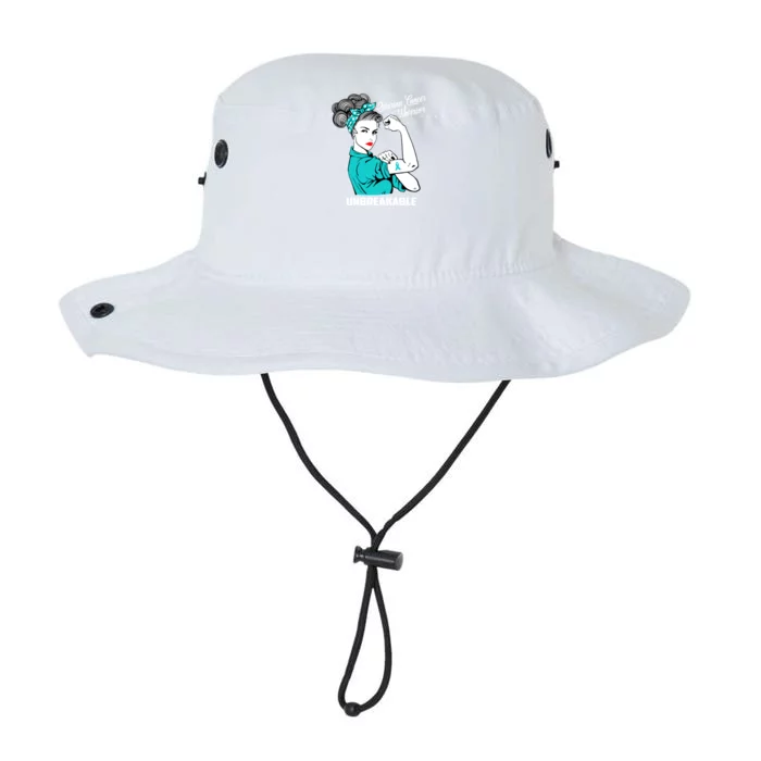 Ovarian Cancer Warrior Unbreakable Great Gift Legacy Cool Fit Booney Bucket Hat