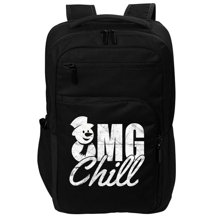 OMG Chill Winter Snowman Impact Tech Backpack