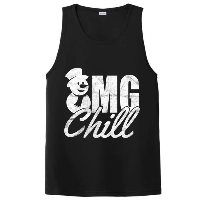 OMG Chill Winter Snowman Performance Tank