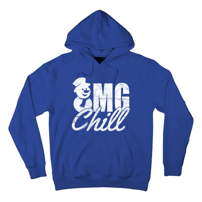 OMG Chill Winter Snowman Tall Hoodie