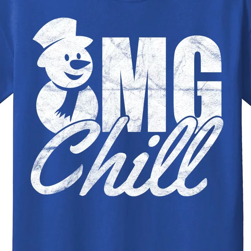 OMG Chill Winter Snowman Kids T-Shirt