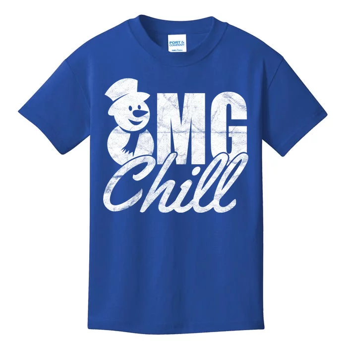 OMG Chill Winter Snowman Kids T-Shirt