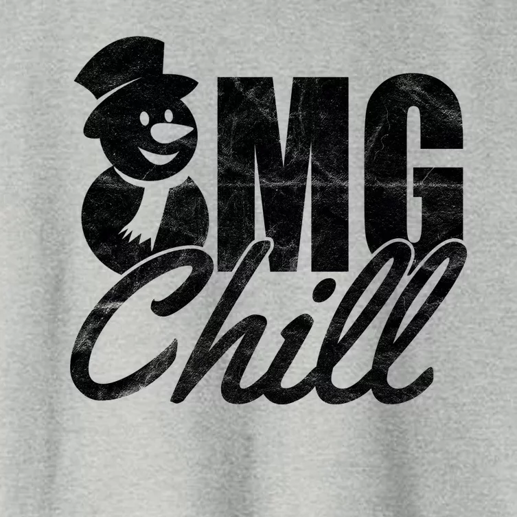 OMG Chill Winter Snowman Women's Crop Top Tee