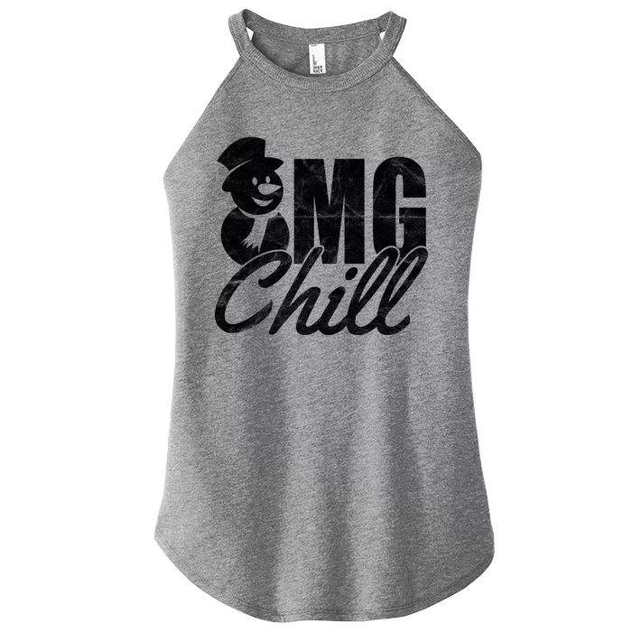 OMG Chill Winter Snowman Women’s Perfect Tri Rocker Tank