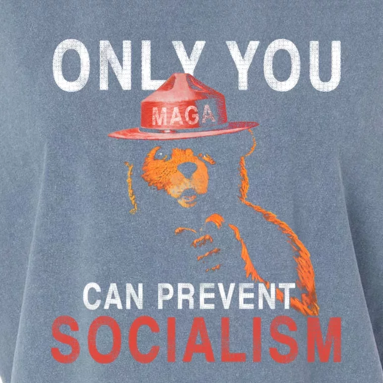 Only Can You Prevent Maga Socialism Funny Gift Garment-Dyed Women's Muscle Tee