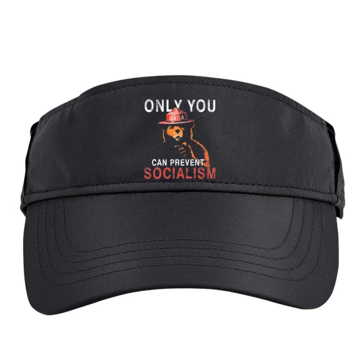 Only Can You Prevent Maga Socialism Funny Gift Adult Drive Performance Visor