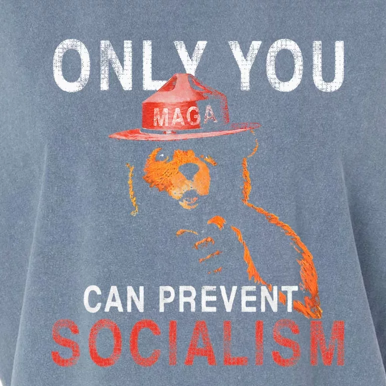 Only Can You Prevent Maga Socialism Funny Gift Garment-Dyed Women's Muscle Tee