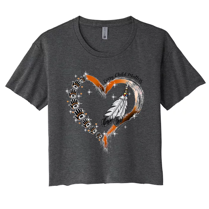 Orange Day Awareness For Indigenous Education Teachers Women's Crop Top Tee