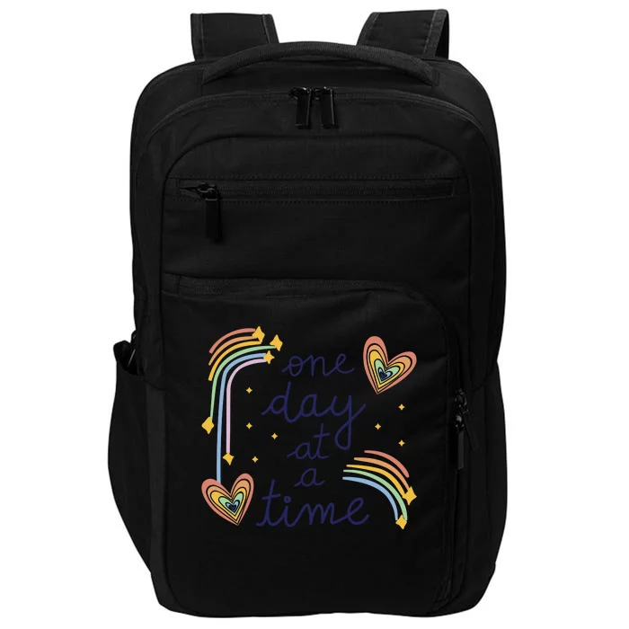 One Day At A Time Rainbow Impact Tech Backpack