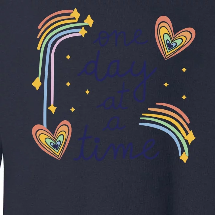 One Day At A Time Rainbow Toddler Sweatshirt