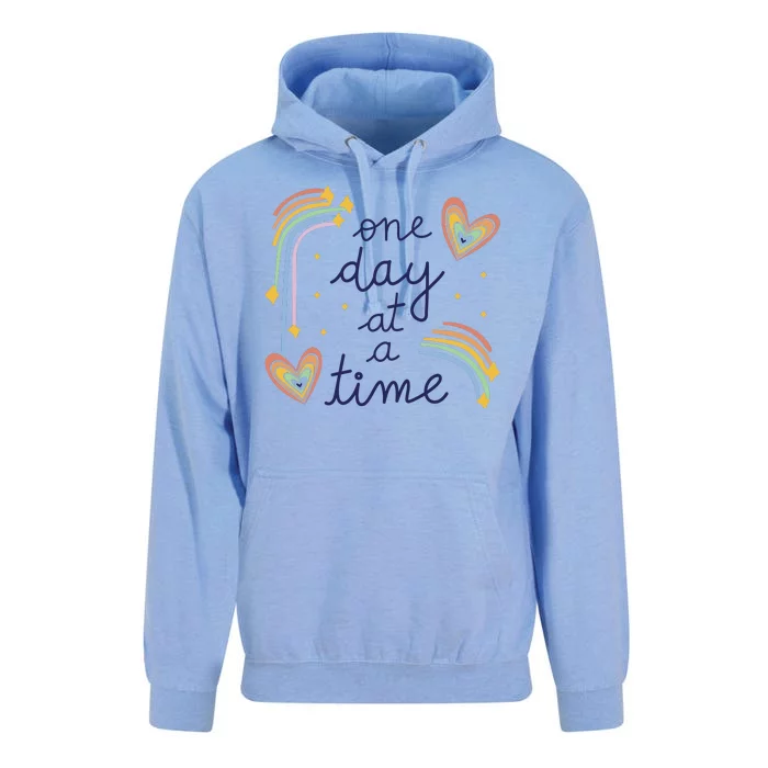 One Day At A Time Rainbow Unisex Surf Hoodie