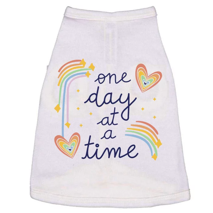 One Day At A Time Rainbow Doggie Tank