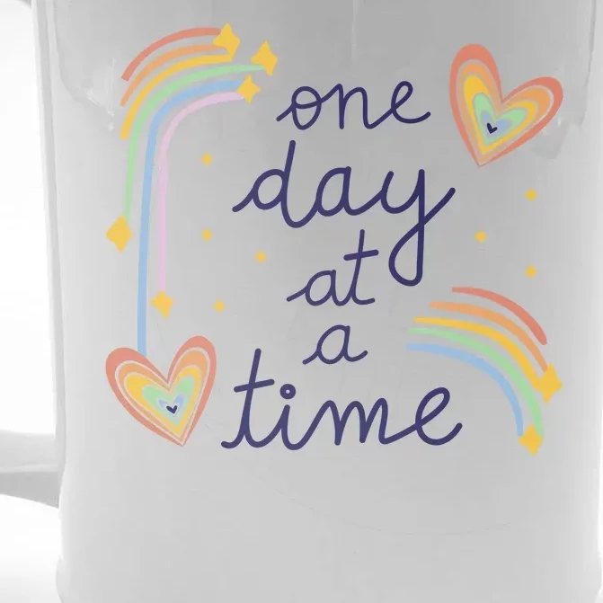 One Day At A Time Rainbow Front & Back Beer Stein