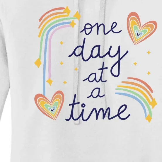 One Day At A Time Rainbow Women's Pullover Hoodie