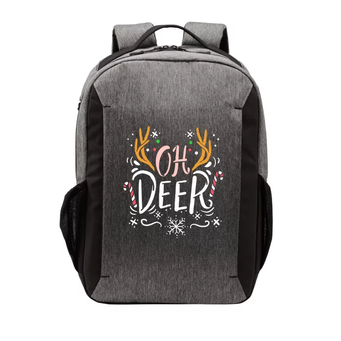 Oh Deer Antler Moose Reindeer Hunting Pun Christmas Gift Vector Backpack