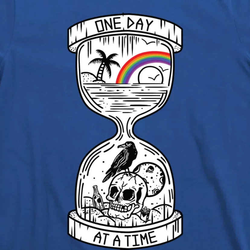 One Day At A Time Aa Na Recovery Sober Alcoholics Anonymous Meaningful Gift T-Shirt