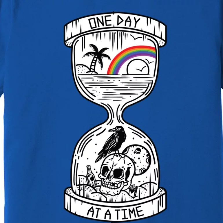 One Day At A Time Aa Na Recovery Sober Alcoholics Anonymous Meaningful Gift Premium T-Shirt