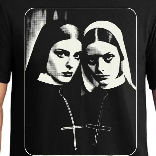 Occult Dark Art Unholy Nun Gothic Pajama Set