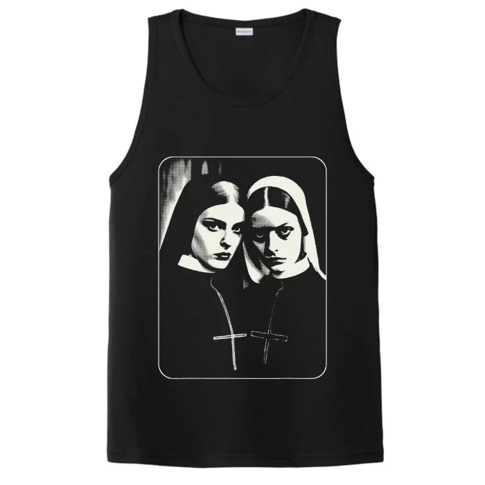 Occult Dark Art Unholy Nun Gothic Performance Tank