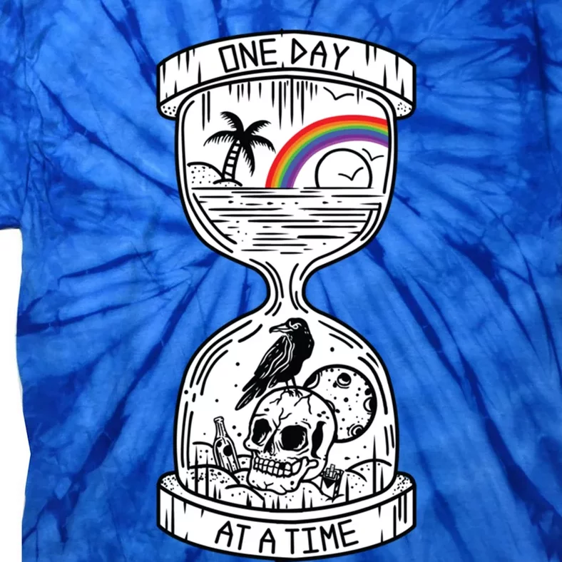 One Day At A Time Aa Na Recovery Sober Alcoholics Anonymous Meaningful Gift Tie-Dye T-Shirt