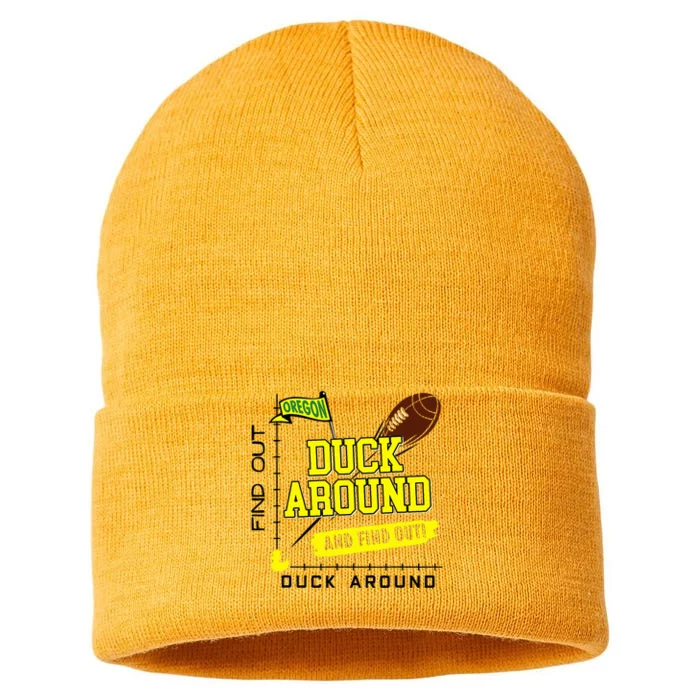 Oregon Duck Around And Find Out Sustainable Knit Beanie