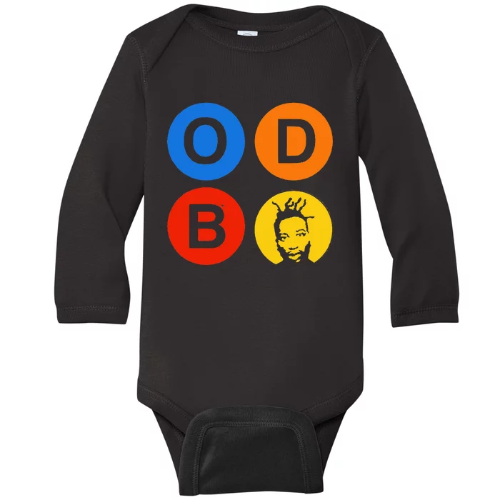 Ol Dirty Bastard Letters & Circles Baby Long Sleeve Bodysuit