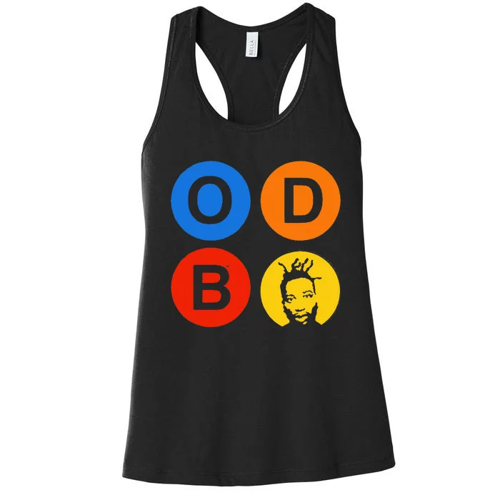 Ol Dirty Bastard Letters & Circles Women's Racerback Tank