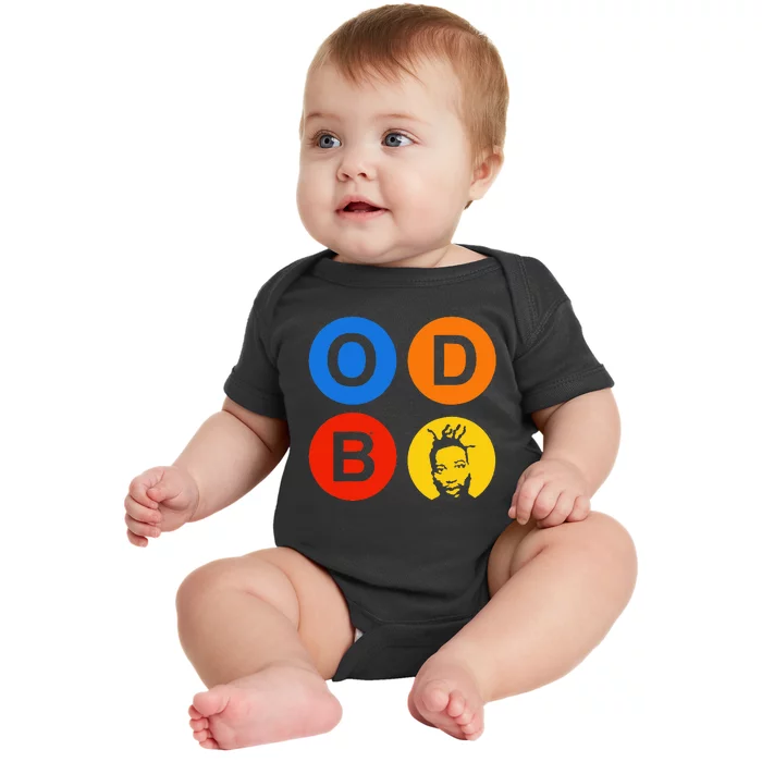 Ol Dirty Bastard Letters & Circles Baby Bodysuit