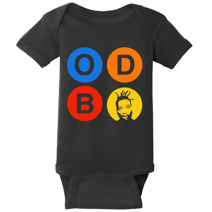 Ol Dirty Bastard Letters & Circles Baby Bodysuit